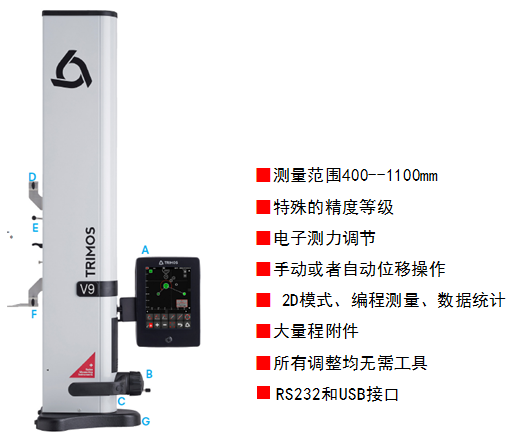 瑞士TRIMOS V9高精度數(shù)顯測(cè)高儀