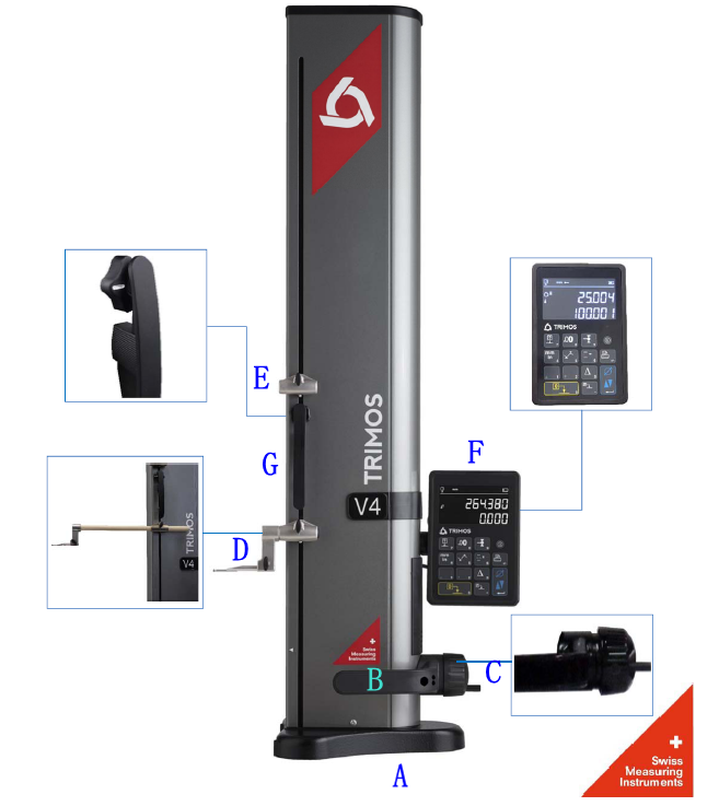 Accessories of Trimos V4 Digital Altimeter